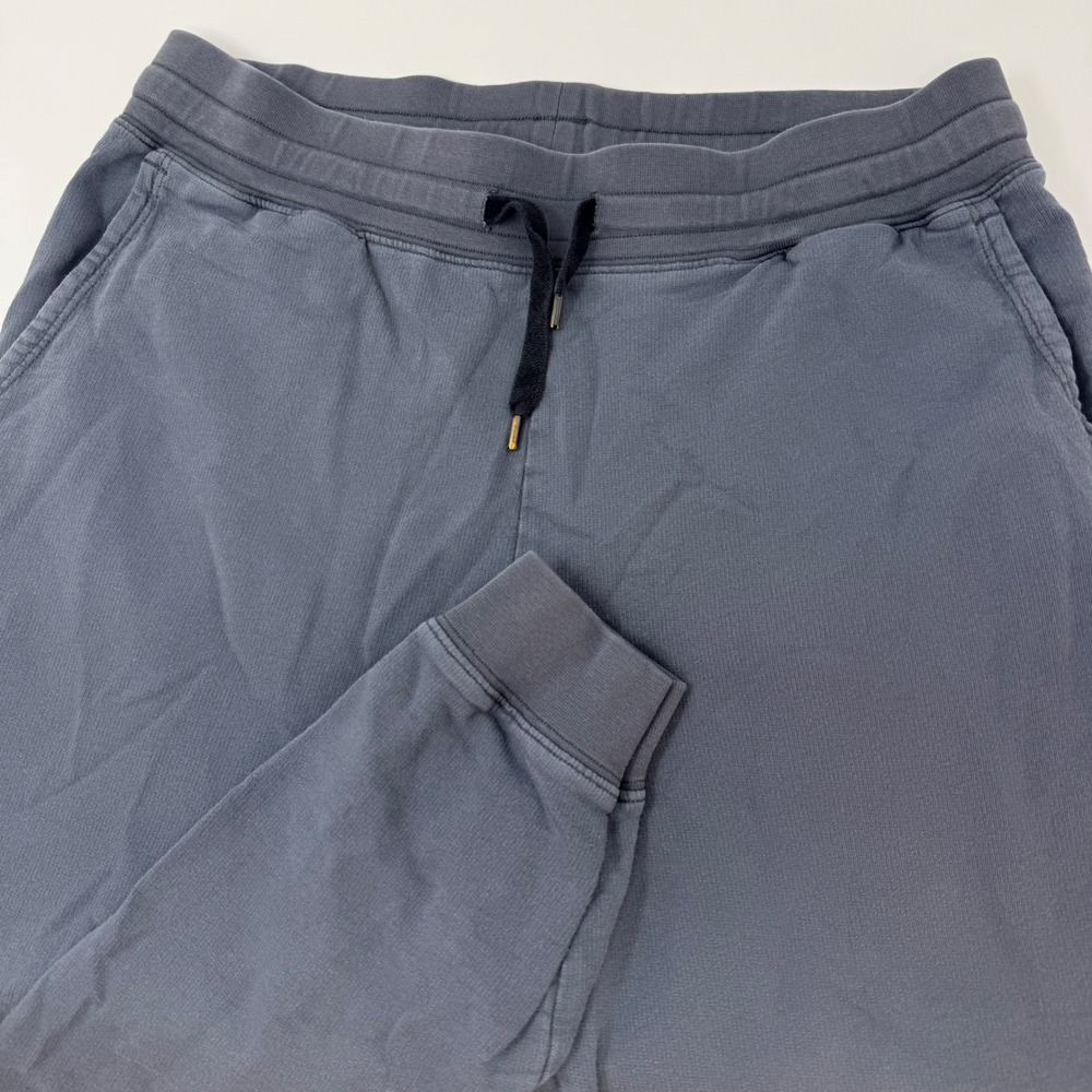 American Giant Mens Joggers Medium Blue Gray Cotton Sweatpants Made USA Medium